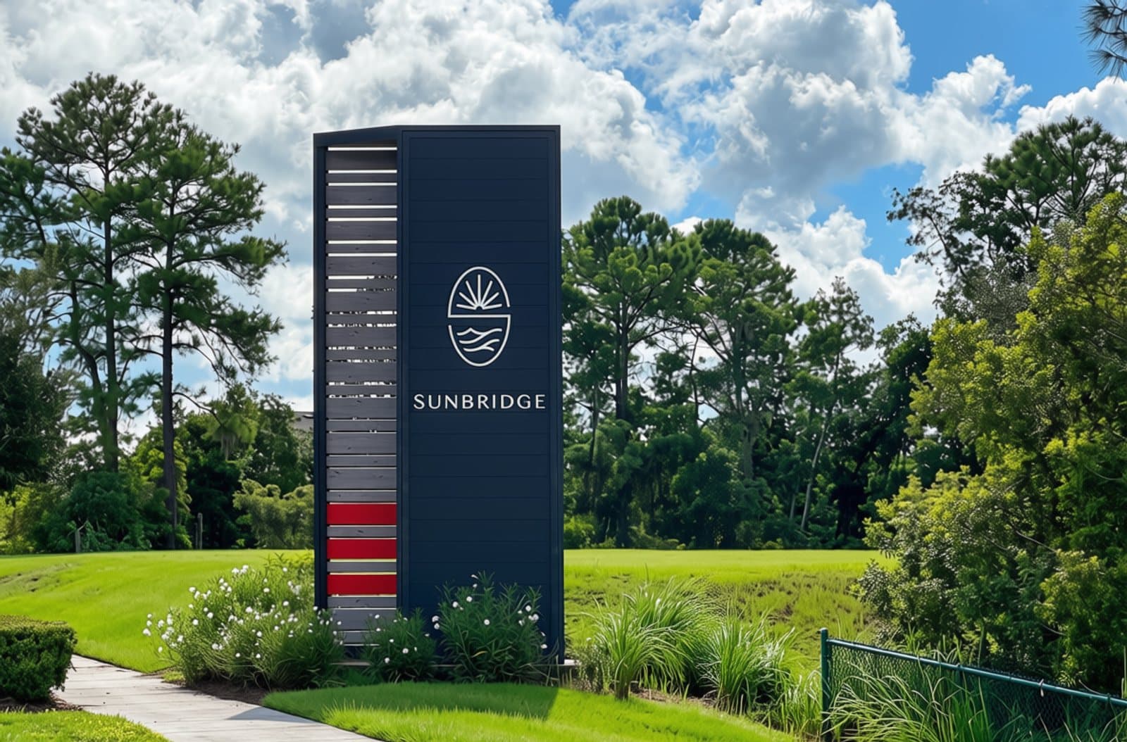 Sunbridge community entrance monument sign, Saint Cloud